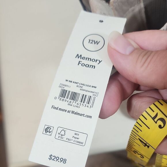 No Boundaries Chelsea Boot Cream Memory Foam Boots Size 12W NWT - Picture 9 of 10